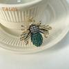 Unisex Brooch Bee Shape Alloy Rhinestone Decor Anti-slip Bag Coat Collar Hat Scarf Decoration Clothes Pin Party Prom Garment Jewelry