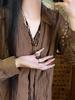 Hand-Woven Pine Nut Wood Bead Necklace - Chinese Retro Style Versatile Fashion Accessory