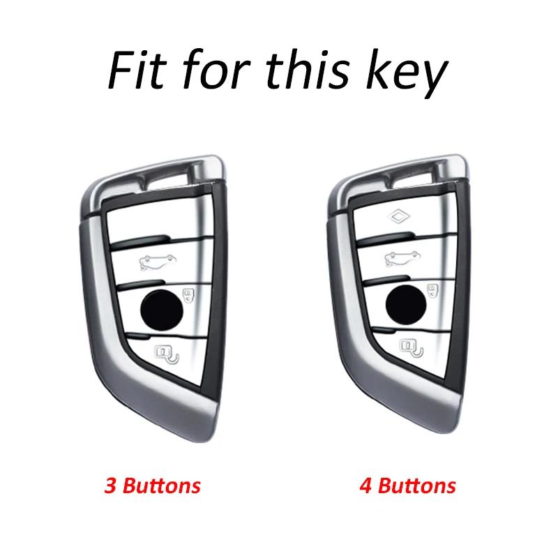 TPU Shell Fob for BMW 2 3 5 7 Series X1 X3 X5 X6 F45 F46 G20 G30 G32 G11 G12 F48 G01 F15 F85 F16 F86 Car Key Case Cover Holder