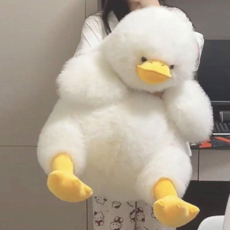 Duck Plush Toy Adorable Fury Super Soft Fat Doll Dwen Dwen Duck Doll PP Cotton Student Sleeping Pillow Cloth Doll Halloween Gift Latest
