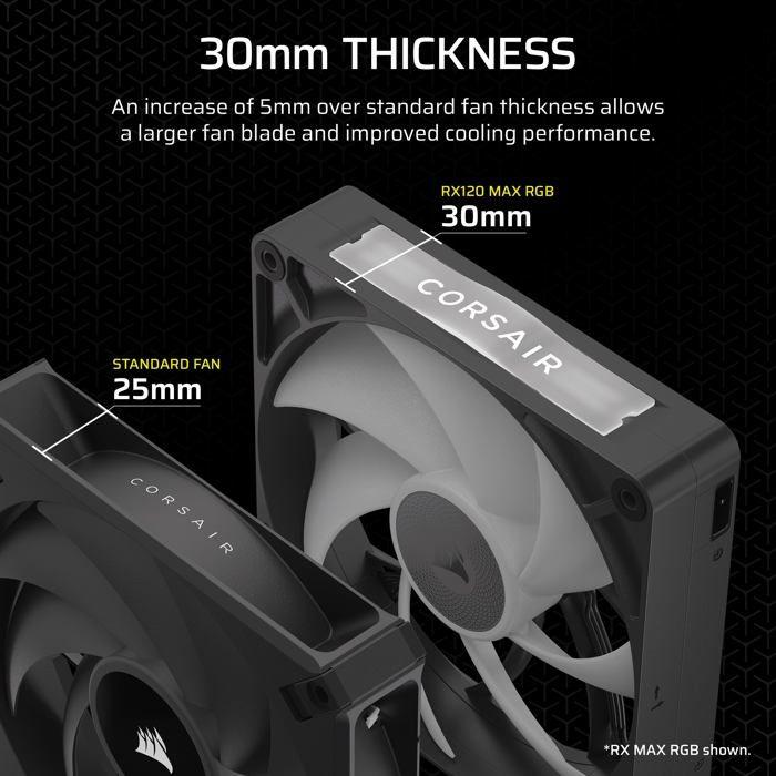 Refroidissement pc - corsair - co-9051034-ww - kit de démarrage ventilateurs icue link rx120 rgb max triple fan
