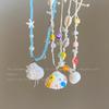 Dopamine Shell Beaded Necklace Female Niche Design Advanced Sense Collarbone Chain Summer Vacation Style
