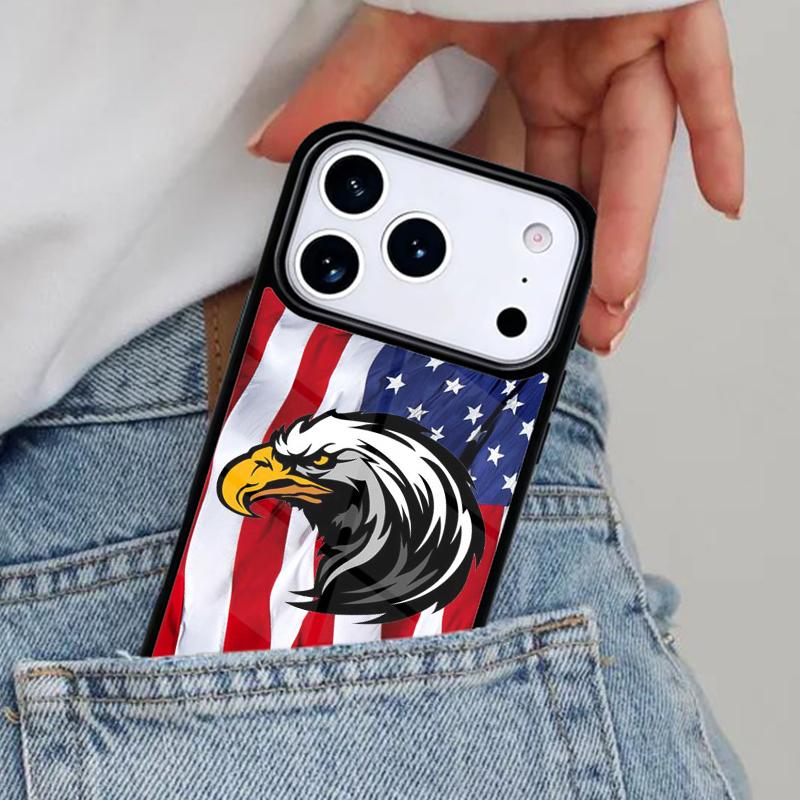 American Flag Phone Case for iPhone 16e 15 14 13 12 17 Pro Max Plus Air 17pro Cover Coque