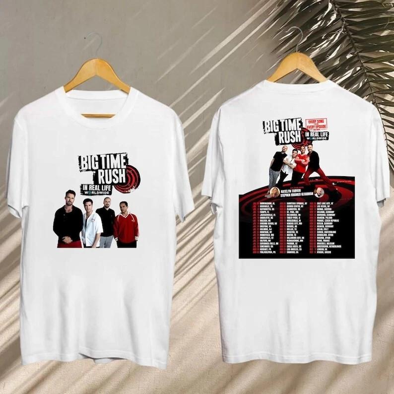 Big Time Rush In Real Life Worldwide Tour 2026 Cotton White T Shirt CM835 Unisex T-Shirt L