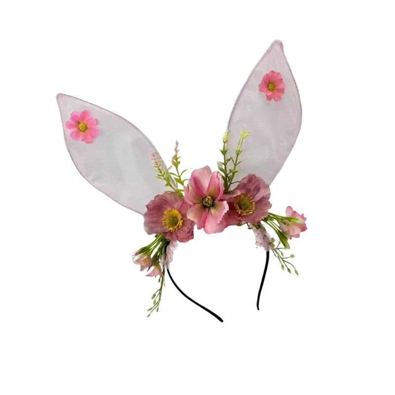 Soft Rabbit Ears Headwear With Mesh Detailing For Easter Celebrations Infants Children Adults Comfort Wear Headdress