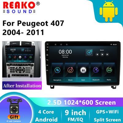 Android-Autoradio für Peugeot 407 2004-2008 2009 2010 2011 Multimedia-Video-Player GPS Navi Stereo 4G Carplay 2din Kopfeinheit