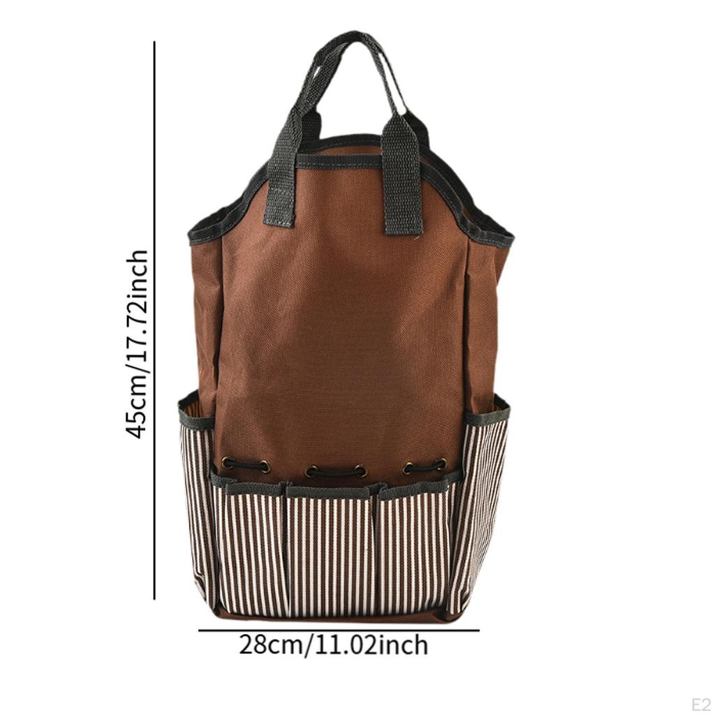 Gardening Tool Tote Bag Garden Tools Pouch with Multi Pockets Wear Resistant Storage Organizer