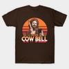 Pánské černé tričko s potiskem More Cowbell, potisk na přenosovém papíře bez ořezu, bavlněné tričko