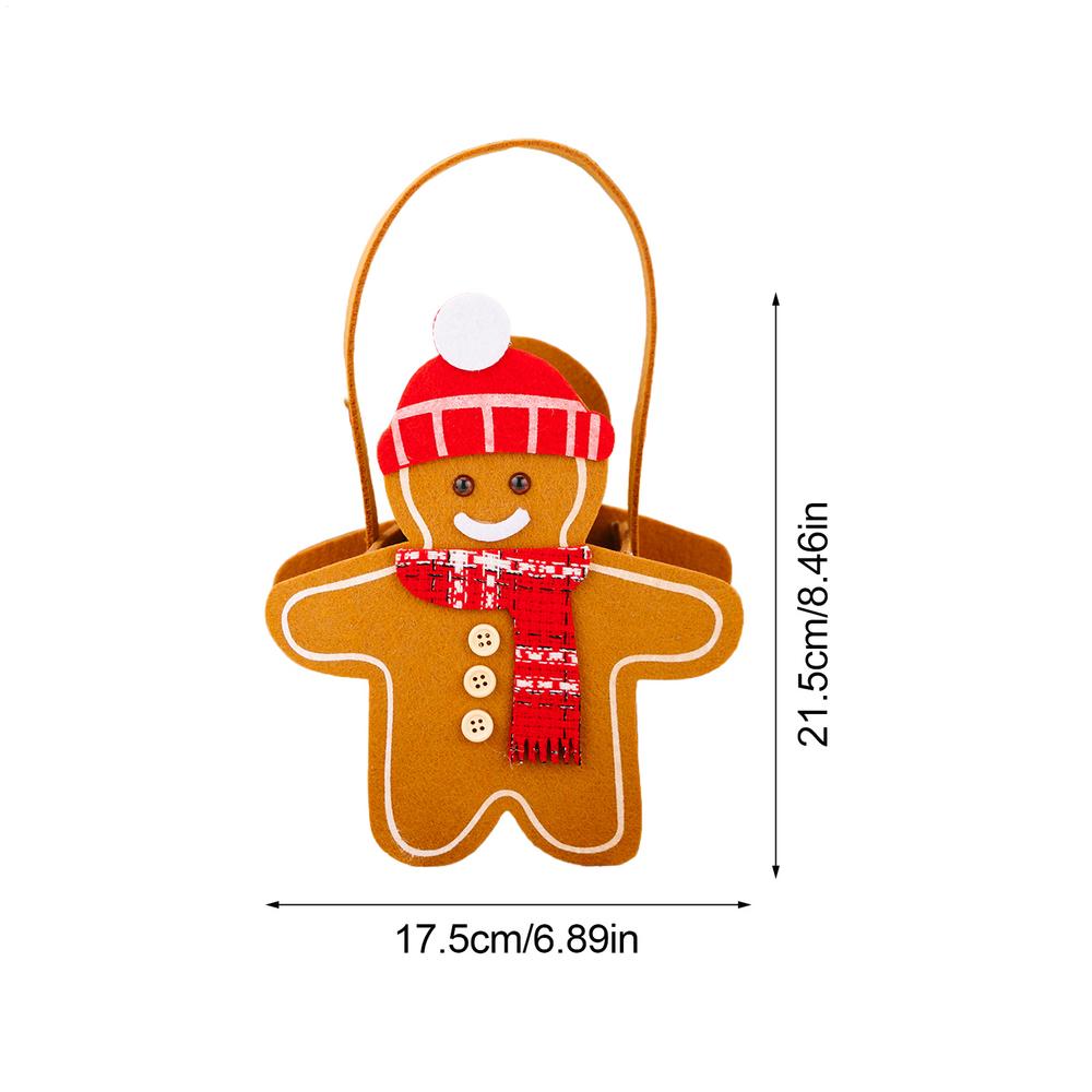 

Christmas Candy Bags Gingerbread Children s Candy Bag Decorative Goodie Pouch For Jewelry Prizes Treat Christmas Party Favor 21.5x17.5cm