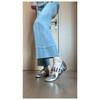 Sheepskin~ Silver shoes Leather round head ballet shoes Metal flat-soled single shoes Women's shallow mouth with Mary Jane shoes