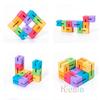 12pcs Spatial 3D Building Blocks Montessori Brain Development Spatial Reasoning Education Puzzle Game Children Wooden Puzzle Toy