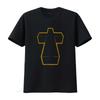 Justice Band Music Logo Cross Classic Retro Trendy T Shirt for Guys and Women Vintage Washed Versatile Stylish Slightly