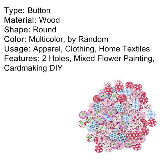 100Pcs Simple Buttons Durable Exquisite Crafts 2 Holes Buttons for Cardigan Sweater