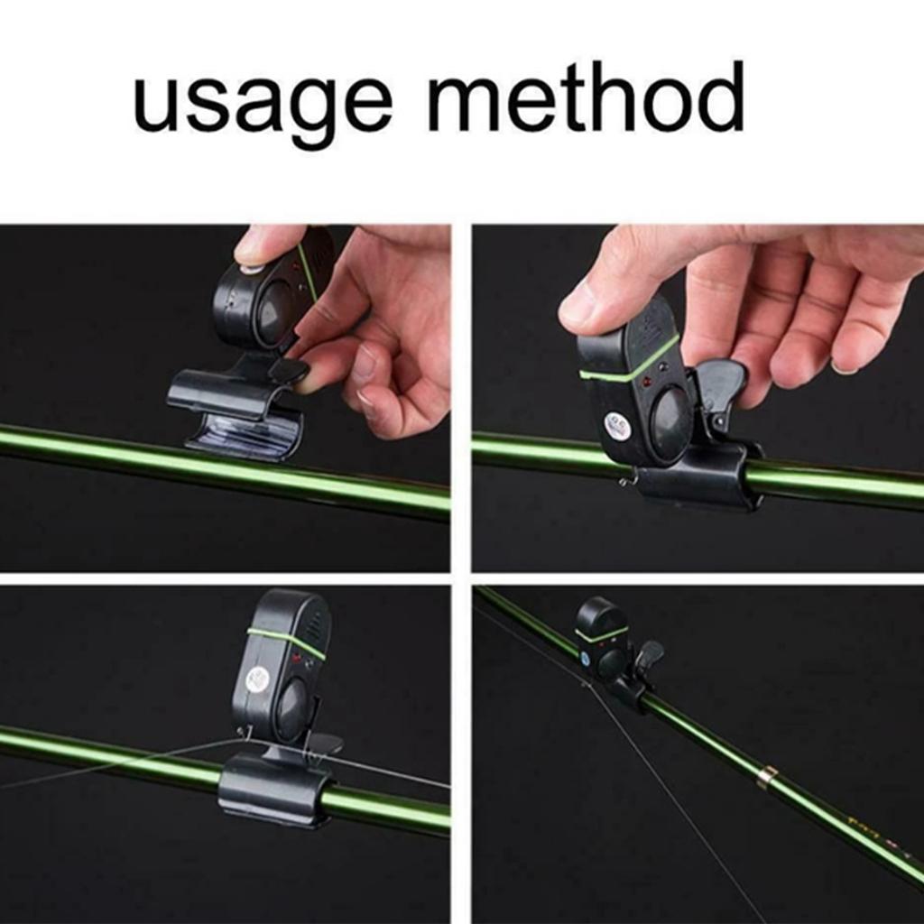 Indikátor rybářské návnady Elektrický rybářský alarm kousnutí Vodotěsný alarm na rybářský prut pro venkovní lov kaprů Zvukové upozornění