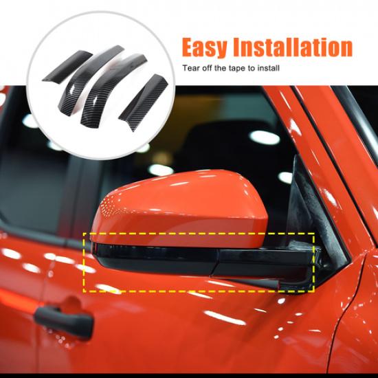 ABS Carbon Fiber Rearview Side Mirror Trim Cover Strip For Toyota Tacoma 2024+