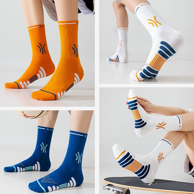 Men's Mid-Calf Running & Basketball Socks - Spring/Autumn Style