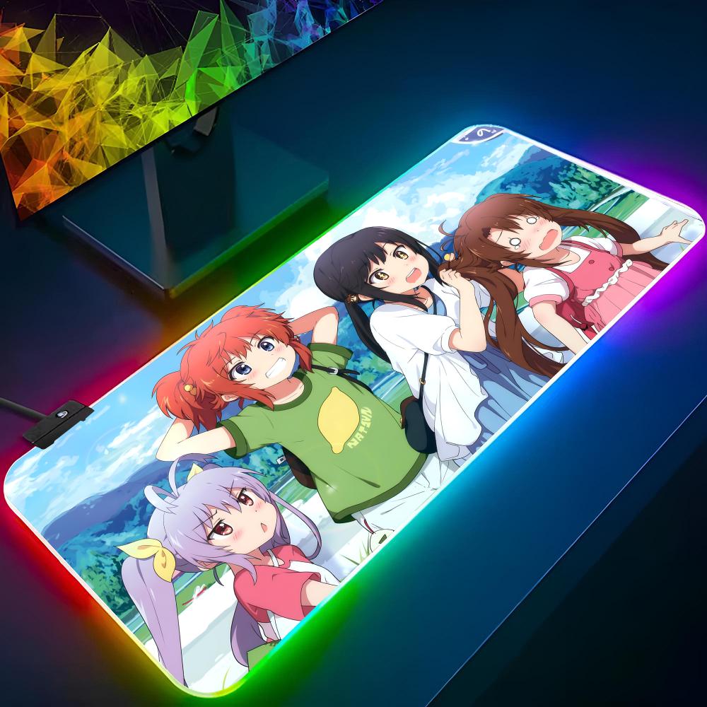 Renge Miyauchi Mouse Pad Gaming Rgb Mousepad Backlit Keyboard Gamer Girl Xxl Music Laptop Mat Table Pads Deskpad