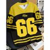 2025 Summer New Men's 66 Letter King Printed T-shirt Men's Short Sleeve Sportswear Football T-shirt Vintage T-shirt Men's Clothi