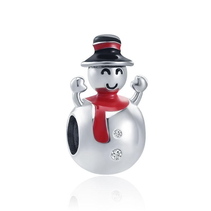 Boutique Gifts Suitable For Primitive Charm Braceletscopper Plated Christmas Santa Apple Snowman Diy Beads Accessories