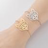 Stainless Steel Cat & Leopard Pendant Bracelet - Cute, Simple Design