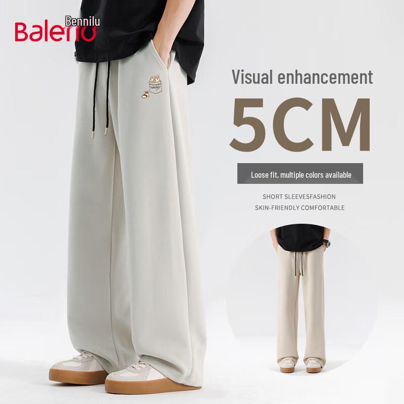 Baleno Men s Corgi Pocket Loose Wide-Leg Casual Pants L