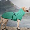 Solid Color Warm Winter Dog Clothes Windproof Thickened Dog Anxiety Vest Soft High-Neck Dogs Calming Jacket Walking