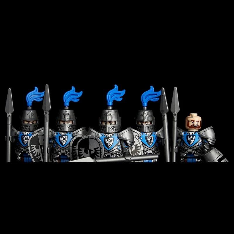 

Зелений Дракон Ворон Лицарі Щит Фігурки MOC Середньовічні Стародавні Лицарі Сцена Конструктор Креативні Іграшки для Дітей