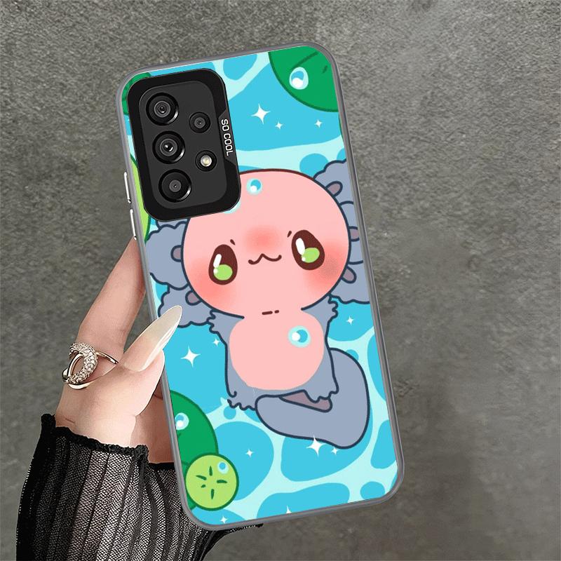 Axolotl Cartoon Süß Weiche Handyhülle für Samsung A17 A16 A15 A14 A13 A57 A56 A55 A54 A53 A37 A36 A35 A34 A33 A26 A25 A24 A23 A52