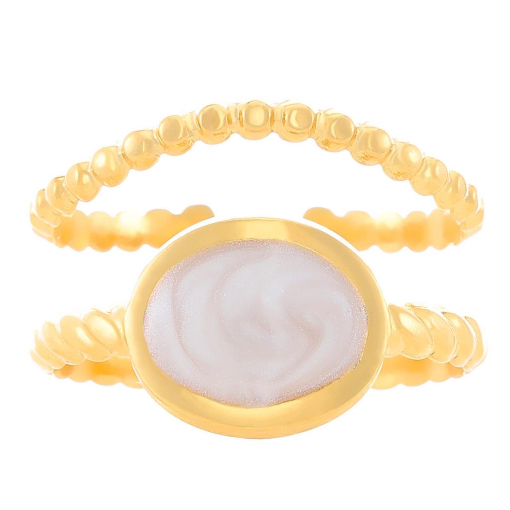 High-End Edelstahl Blumen- & Seestern Offener Ring für Damen