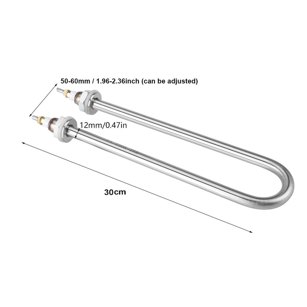 220V 2KW Stainless Steel Immersion Water Heater Electric Tube Heating Element