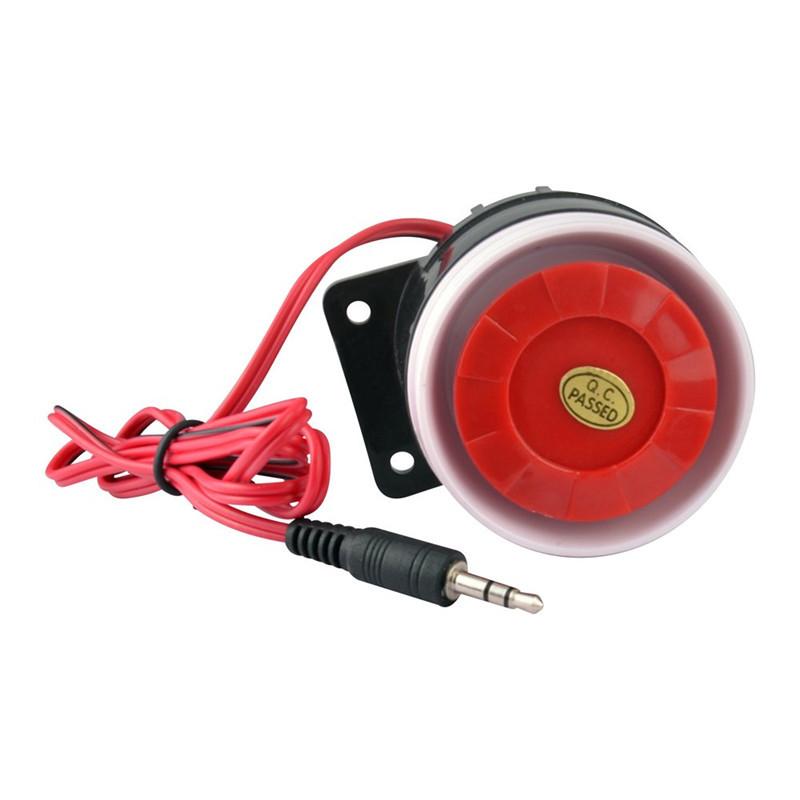 

Loud Siren Alarm Indoor 120dB Wired Home Security Alarm Anti-Theft For Family Elevator ATM DC 12V ABS Material червоний