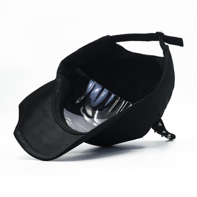 Fashion Cats Ear Hat Rivet Studded Baseball Hat for Adult Unisex All Matching Punk Hat for Party and Casual Wear