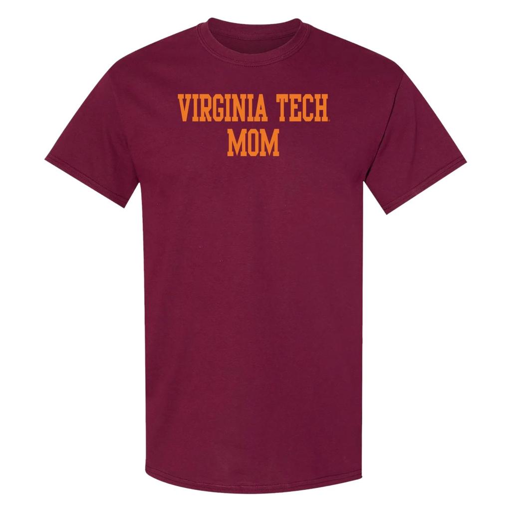 Virginia Tech Basic Block Mom T-Shirt - Maroon