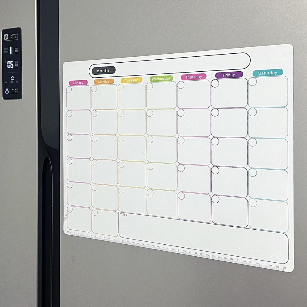 Erasable Magnetic Calendar & Memo Board Set for Fridges