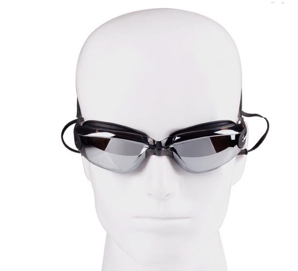 SBART High-Definition Flat Swimming Goggles with Large Electroplated Lenses & Earplugs - Waterproof & Anti-Fog, Unisex.
