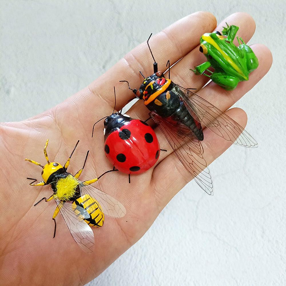 Simulation Insect Uang Cicada Cricket Frog Gardening Micro-landscape Decoration Teaching Refrigerator Stickers