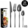 Acciaio inossidabile Ins stile francese piccolo vita luce lusso retrò stile spork per cibo in stile occidentale set da 16 pezzi