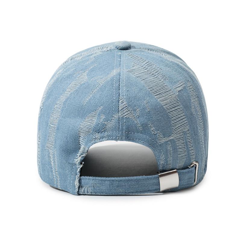 Washed Denim Baseball Cap Men'S Retro Retro Checkerboard Cap Hip Hop Trend Hat