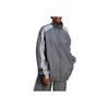 Adidas Originals Adilenium Oversized Track Top With Three-Stripe Colorblock Design Women Tops Dark-Gray IV9338