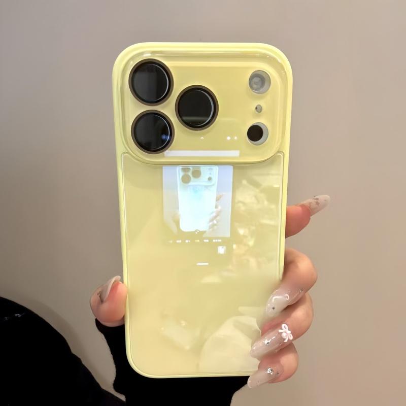 Luxury Candy Color Tempered Glass Camera Protection Case for iPhone 17 16 15 14 13 12 Pro Max Shockproof Bumper Hard Back Cover