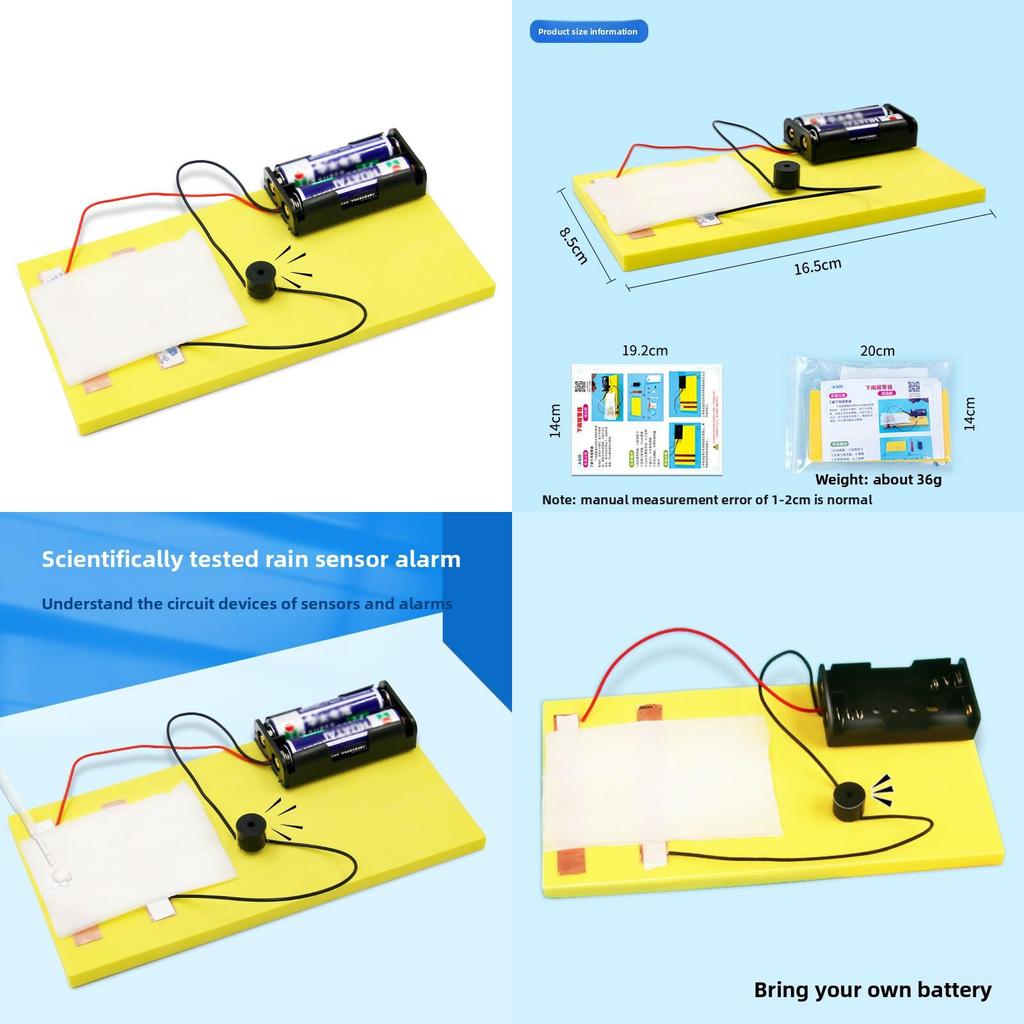 Science Experiment Diy Rain Alarm Kit With Physics Materials For Childrens Educational Activity