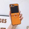 Suitable for Samsung Z Flip6 mobile phone case Z Flip5 lychee pattern ring buckle folding screen anti-drop case X Flip