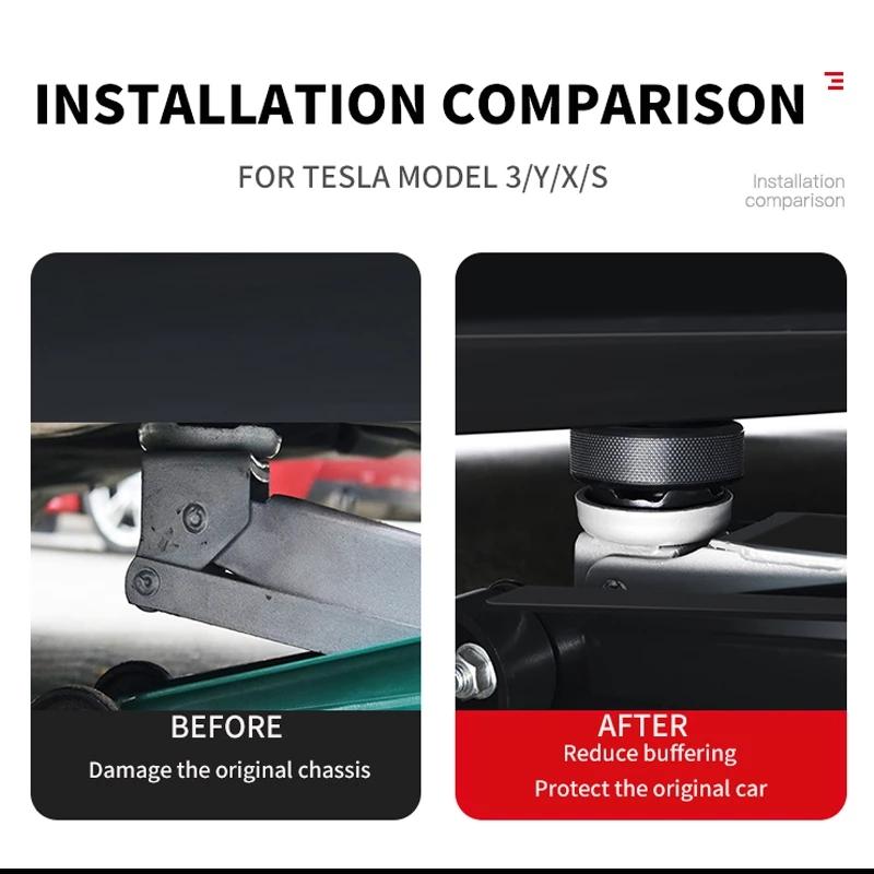 1/4Pcs Jack Pad for Tesla Model 3 S X Y Rubber With Storage Bag-4 Adapter Tool Pack Car Battery and Paint Protection Floor Jack