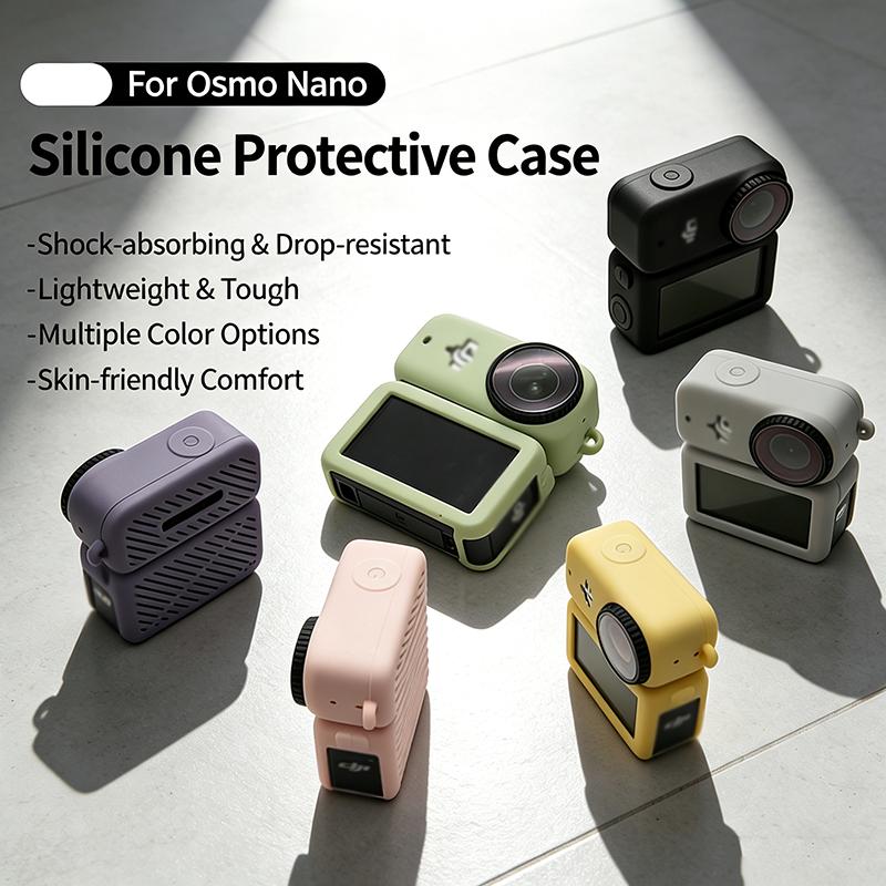 Silicone Protective Case For Osmo Nano Thumb Camera Anti Drop Dust Proof Soft Cover Lens Protector Shell Multi Color Camera