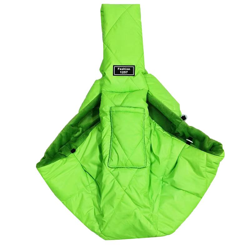Thickened Winter Warm Dog and Cat Sling Carrier Little Pet Carrier Shoulder Crossbody Pet Slings for Outdoor Traveling Subway