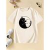 Cute Cat Graphic Kids Tshirts Summer Short Sleeve Tees Cartoon Animal Boys Girls Clothes Kawaii Kitten Tops Y2K Children T-shirt