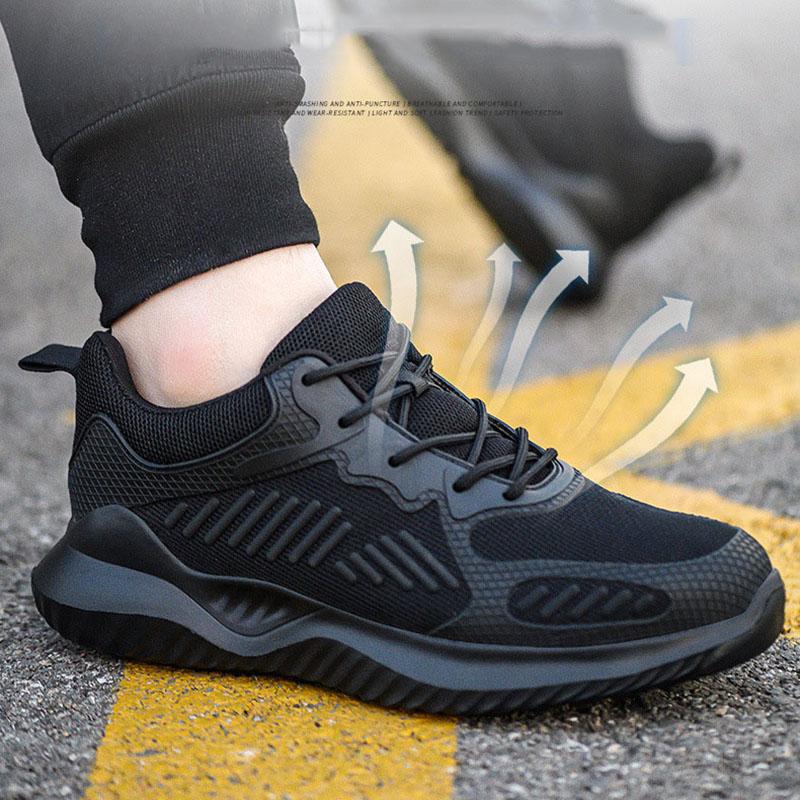 Oulylan Work Sneakers For Men Safety Indestructible Shoes Steel Toe Work Safety Boot Anti-Puncture Safety Shoes Male Footwear