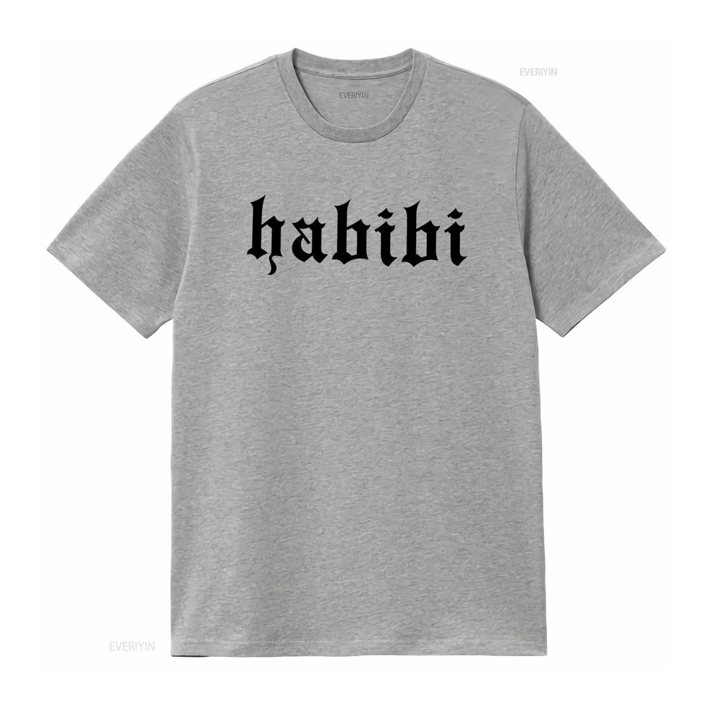 Habibi T Shirt Love Arabic Lebanese Women Be Kind Couple Positive vintage Washed homme graphic Soft Versatile fashion