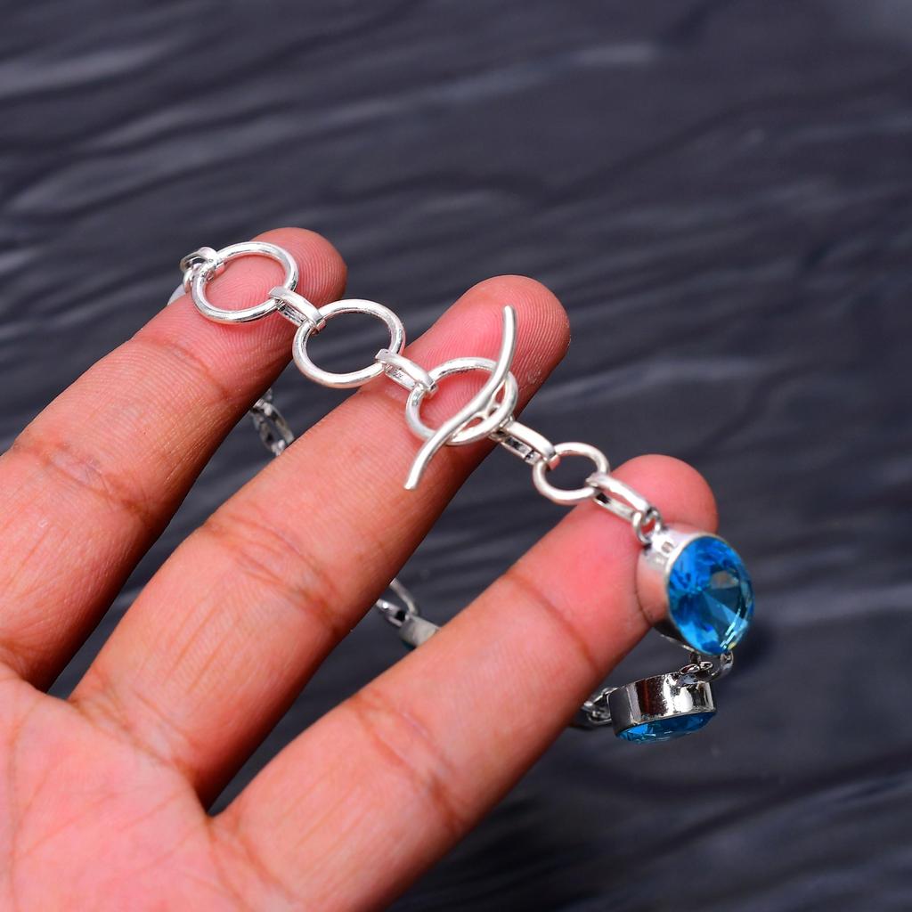 Spiny Oyster Gemstone : 925 Sterling Silver Handmade Multi Gemstone Bracelet Jewelry