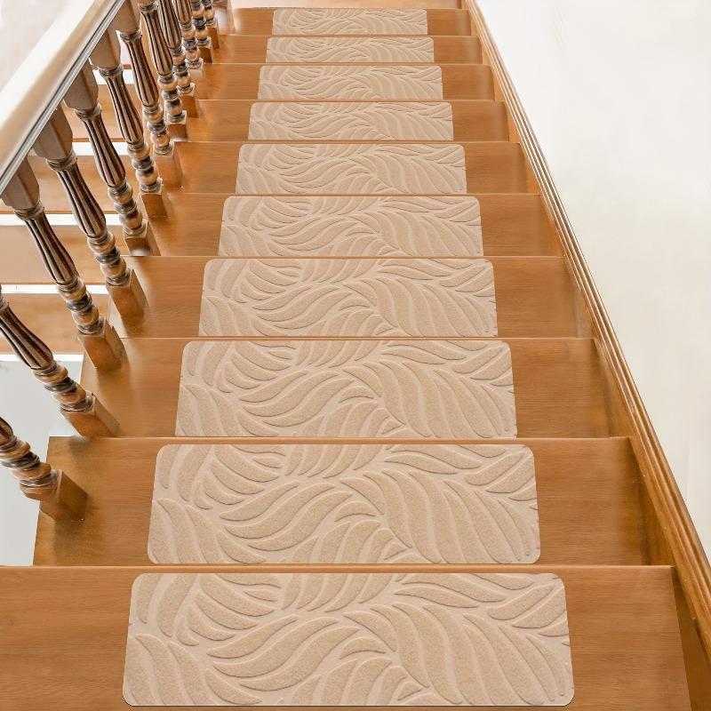 

7/15pc Anti-Slip Carpet Stair Mats 55*19cm Indoor Stair Tread Safety Mats for Pet and Elderly Self-adhesive Stair Protection Mat 55x19CM 7PCS бежевий